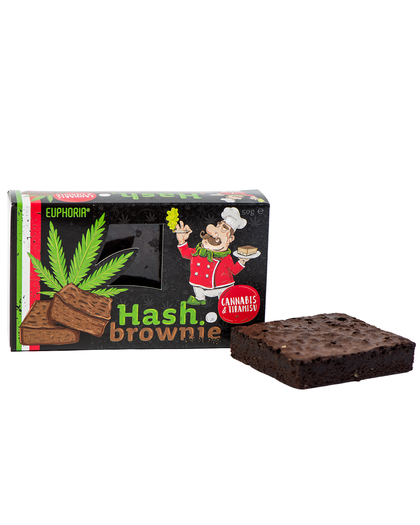 Euphoria Hash Brownie con cannabis, gusto tiramisù e farina sativa