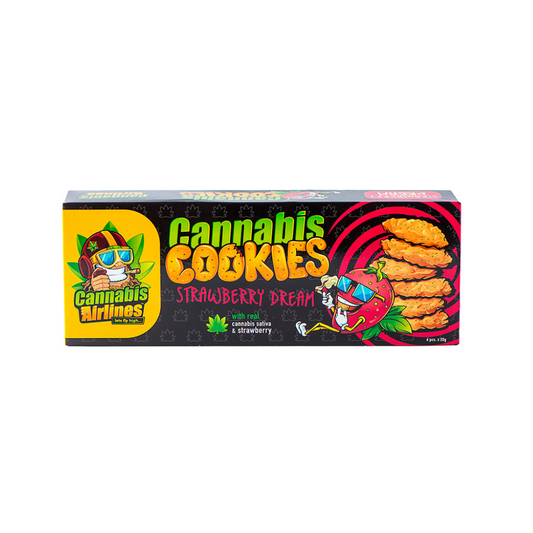 Cannabis Airlines Biscotti alla Canapa – Strawberry Dream (6 x 20g)
