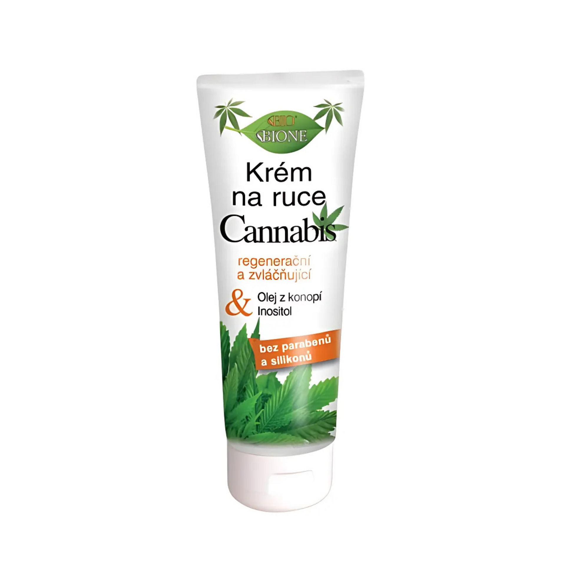 Crema per mani Bione con olio di canapa ed estratto di foglie, 100 ml