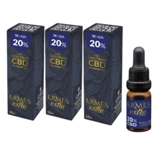 Olio CBD Ermes 20%+20%+20% Combo 6000mg. 30ml. Full Spectrum