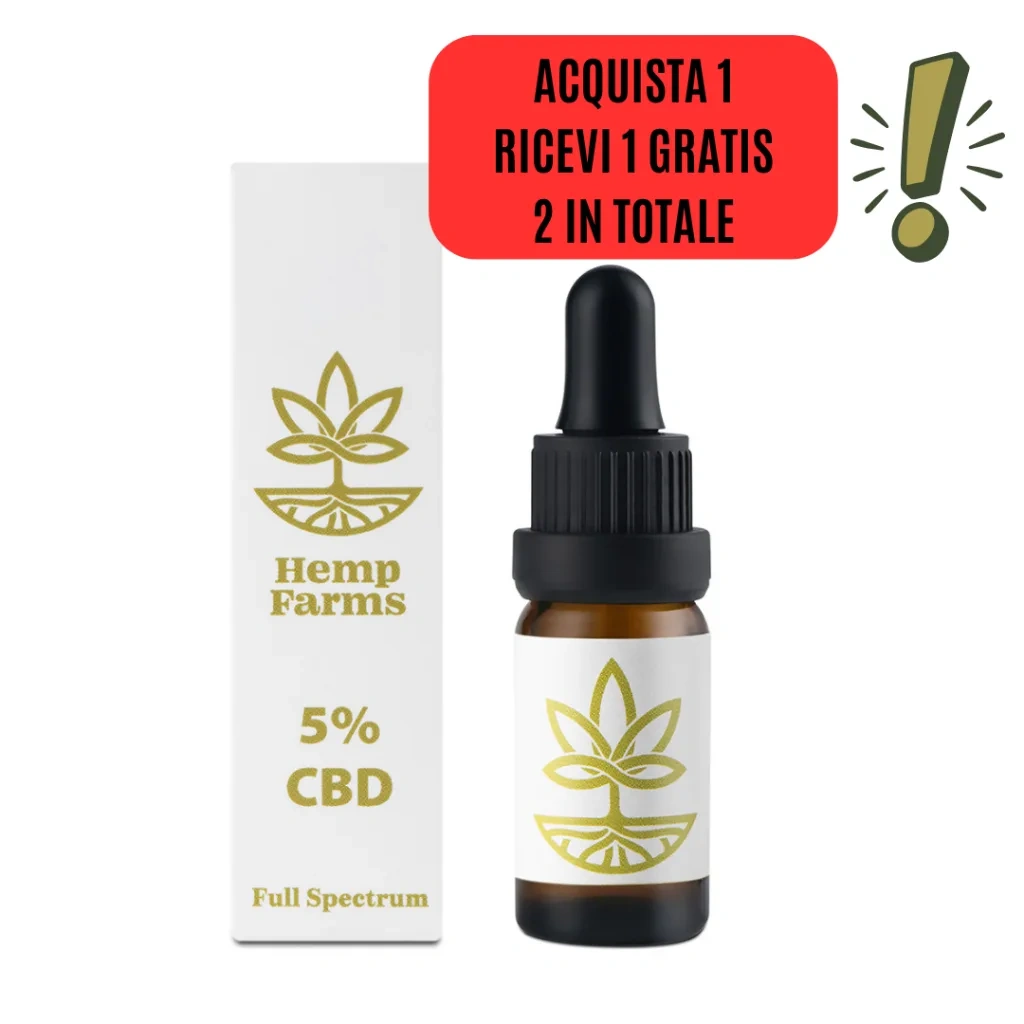Olio CBD Hemp Farms CBD Oil 5% 10ml. Full Spectrum