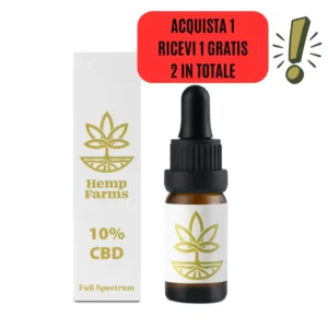 Olio CBD Hemp Farms CBD Oil 10% 10ml. Full Spectrum