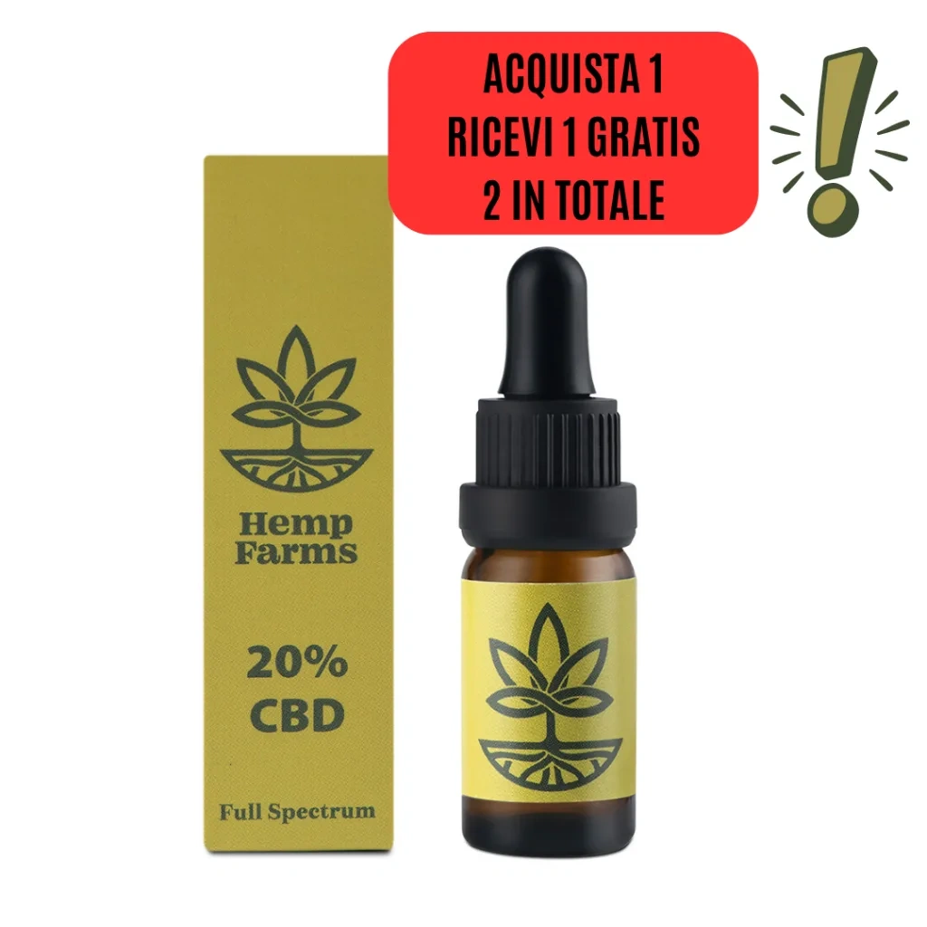 Olio CBD Hemp Farms 20% 10ml. Full Spectrum