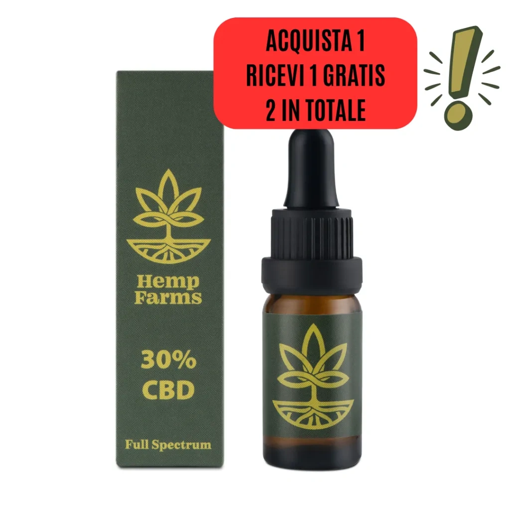 Olio CBD Hemp Farms 30% 10ml. Full Spectrum