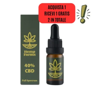 Olio CBD Hemp Farms CBD Oil 40% 10ml. Full Spectrum