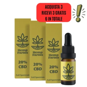 Olio CBD Hemp Farms Combo 20%+20%+20% 30ml. Full Spectrum