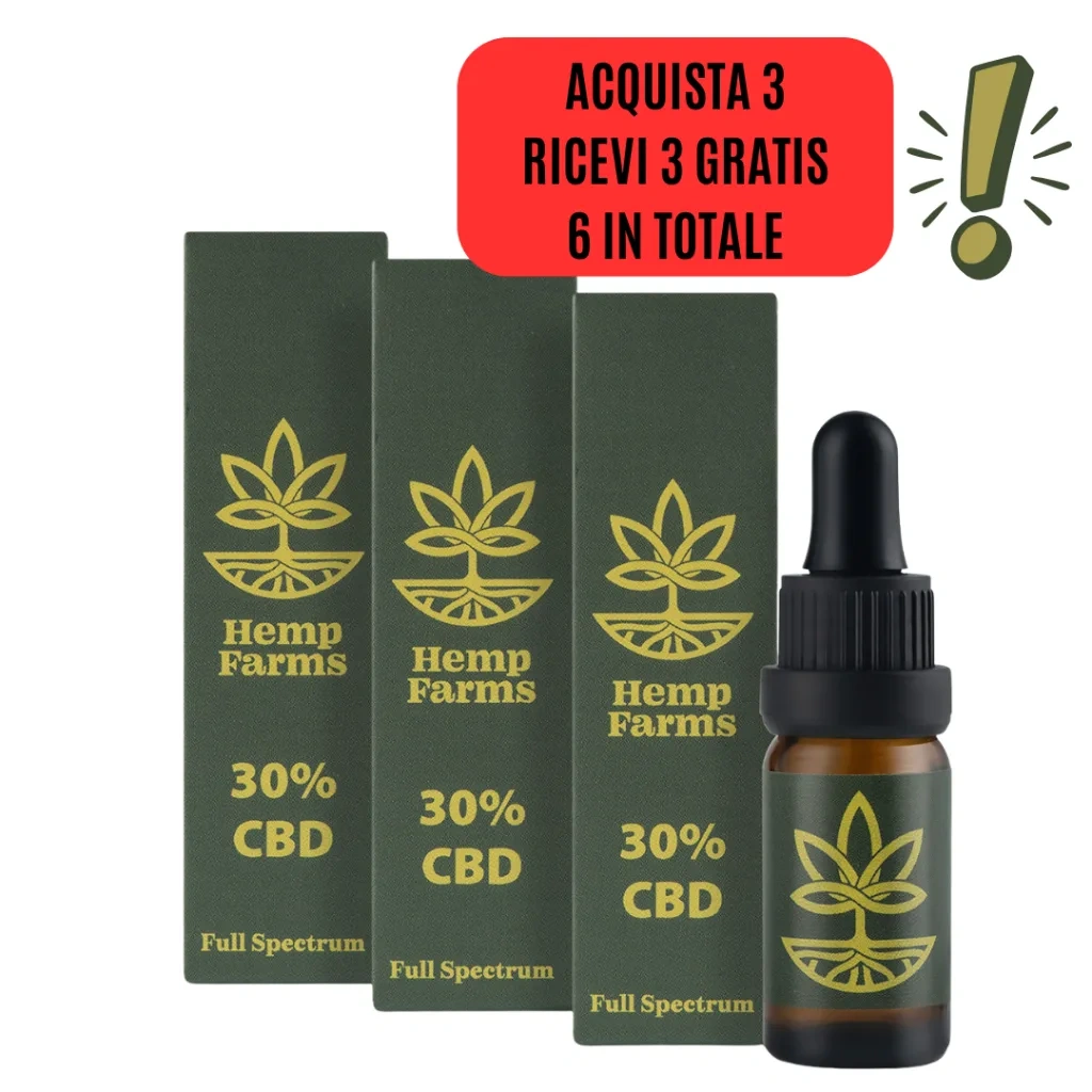 Olio CBD Hemp Farms Combo 30%+30%+30% 30ml. Full Spectrum