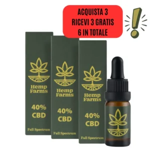 Olio CBD Hemp Farms Combo 40%+40%+40% 30ml. Full Spectrum