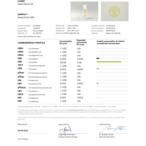 Olio CBD Hemp Farms CBD Oil 10% 10ml. Full Spectrum